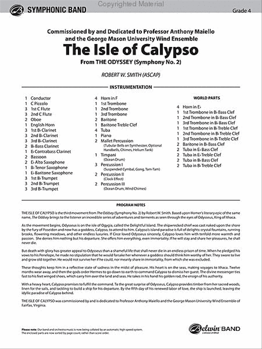 The Isle of Calypso (from The Odyssey (Symphony No. 2)) Concert Band scores gallery preview page 2