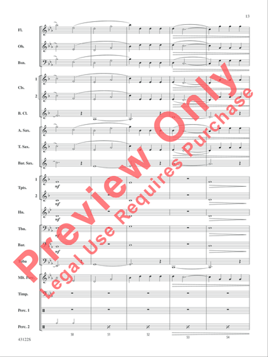 Clouds Concert Band scores gallery preview page 13