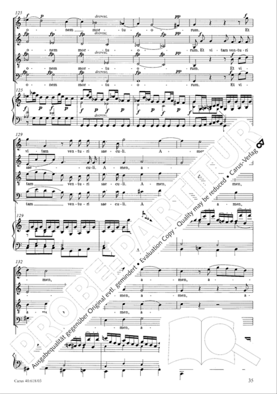 Mass in C (Missa in C) 4-Part scores gallery preview page 36