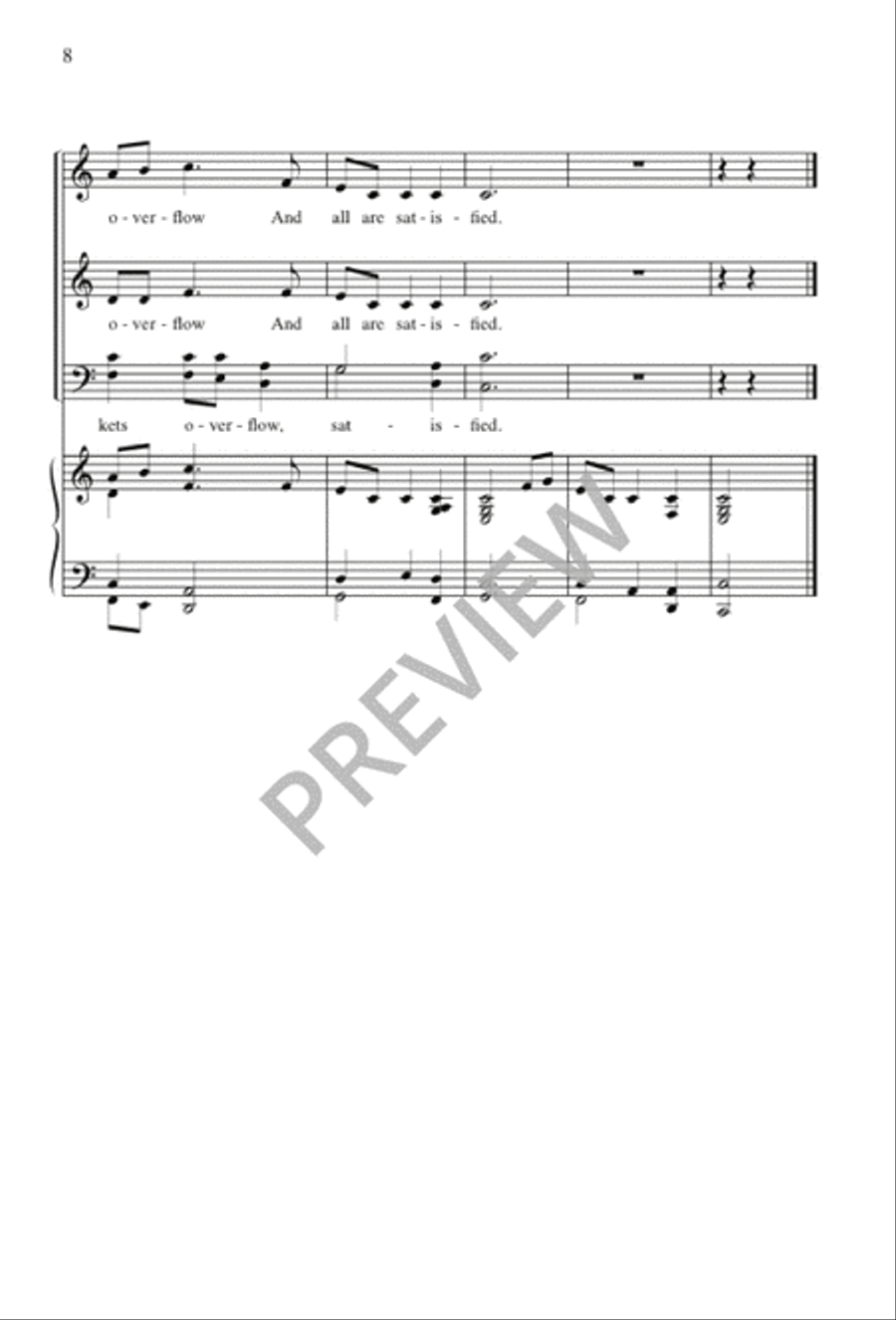 We Come with Joy 4-Part scores gallery preview page 9