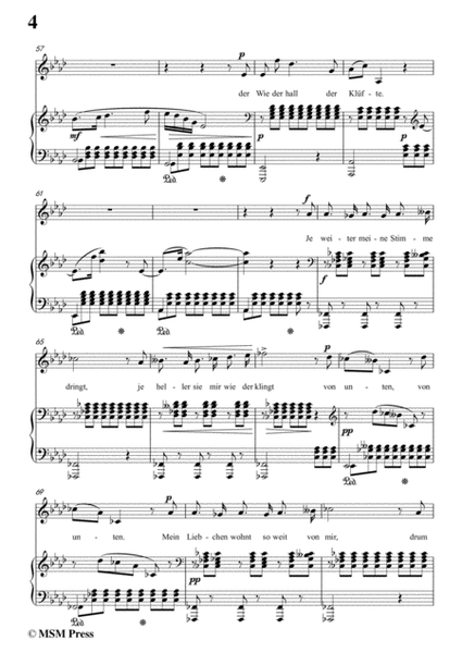 Schubert-Der Hirt auf dem Felsen,Op.129,in A flat Major,for Voice&Piano image number null