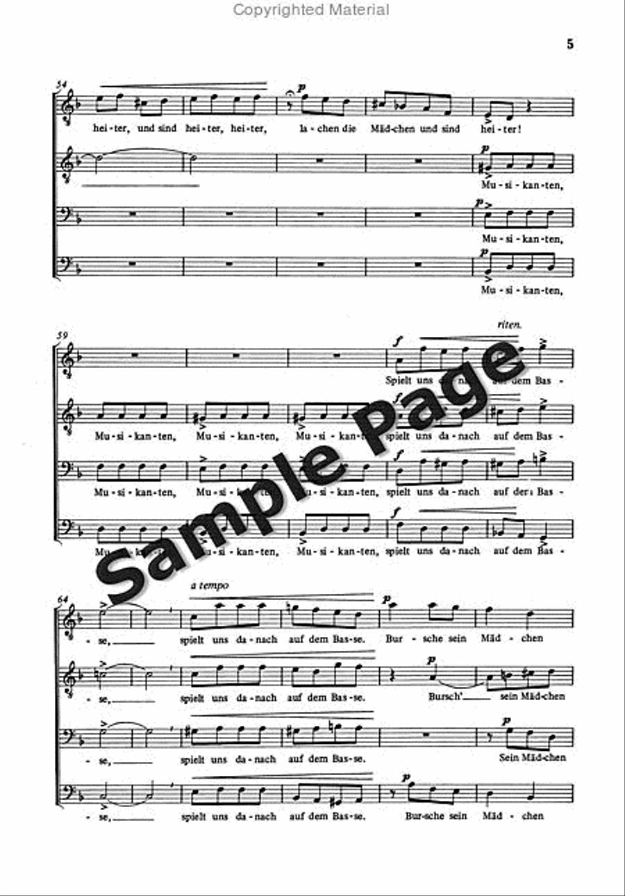 Musikanten Variationen Uber Mahris TTBB scores gallery preview page 5