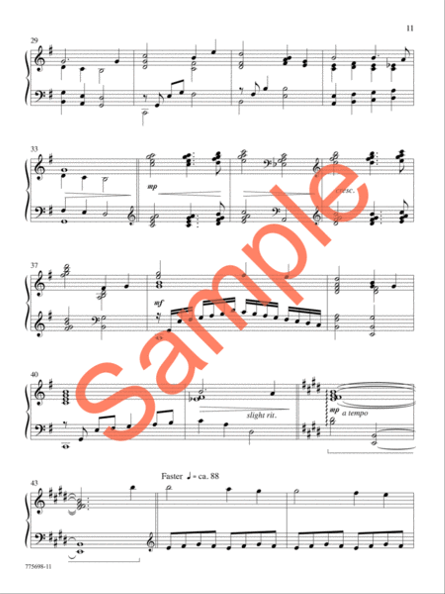 Hiding in Thee Piano Solo scores gallery preview page 10