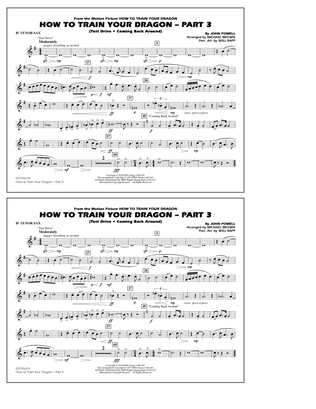 Book cover for How To Train Your Dragon Part 3 - Bb Tenor Sax