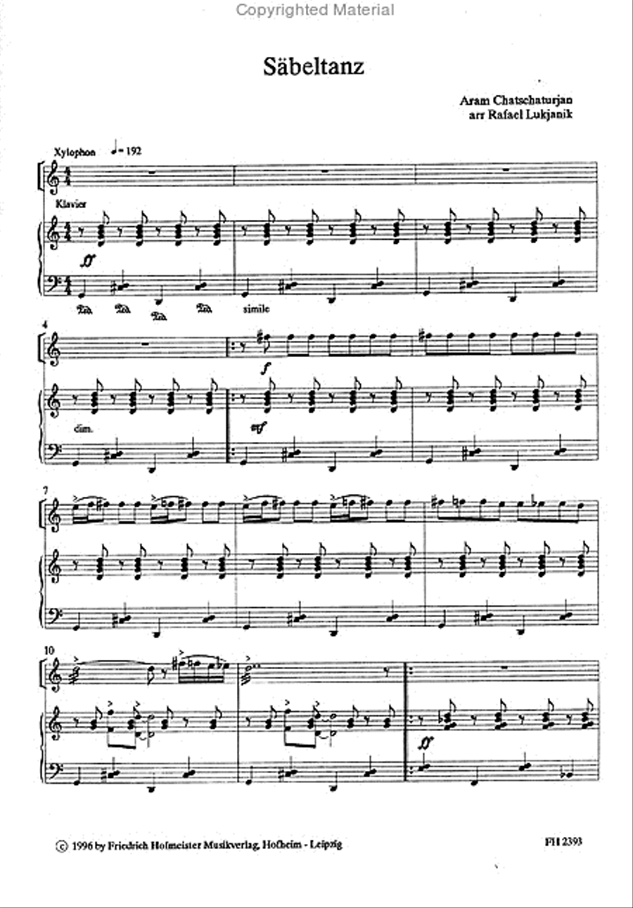 Säbeltanz Piano scores gallery preview page 2