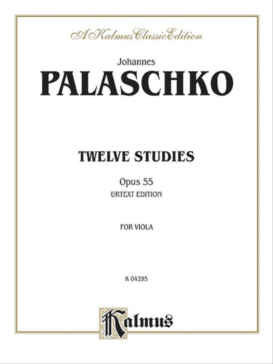 Twelve Studies, Op. 55 Viola Solo scores gallery preview page 1