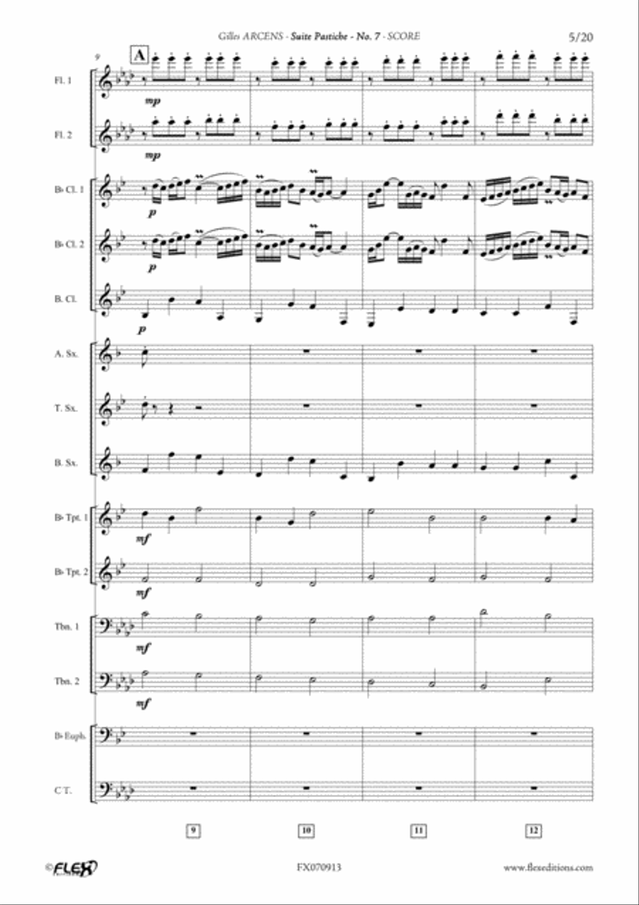 Suite Pastiche: No. 7 Concert Band scores gallery preview page 5