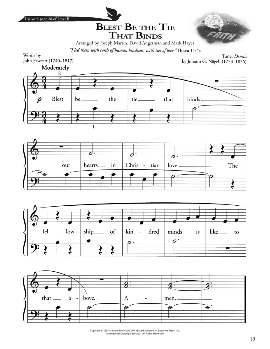 Blest Be The Tie That Binds Piano Method scores gallery preview page 1
