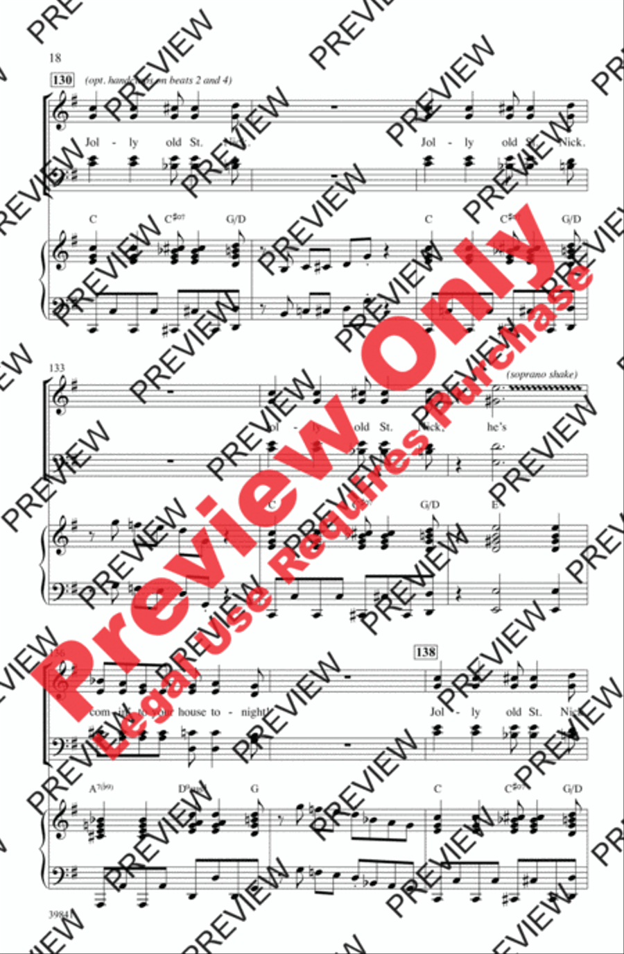 Jolly Jingle Christmas Medley 4-Part scores gallery preview page 18