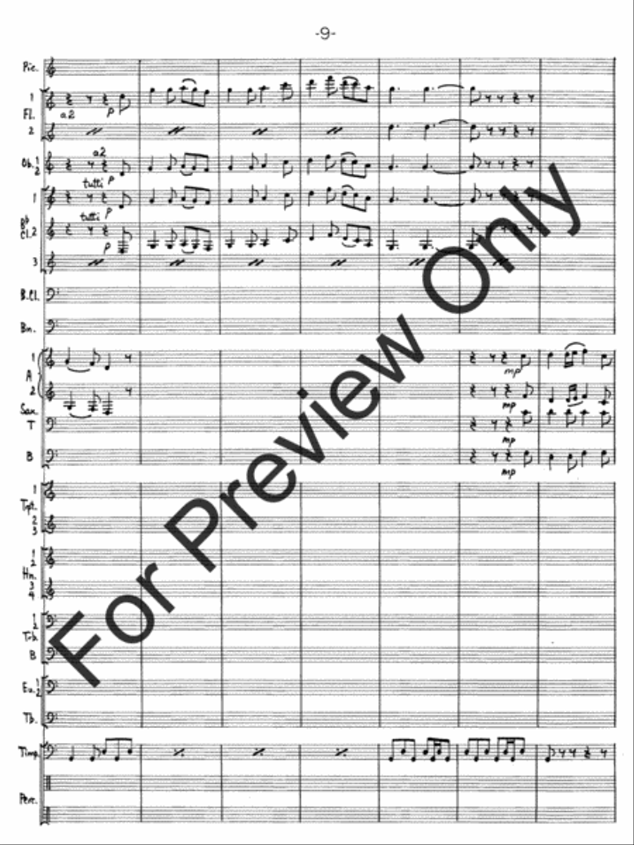 Hallelujah Fantasy Concert Band scores gallery preview page 12