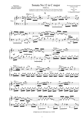Paradisi - Piano Sonata No.12 in C major, P893-12