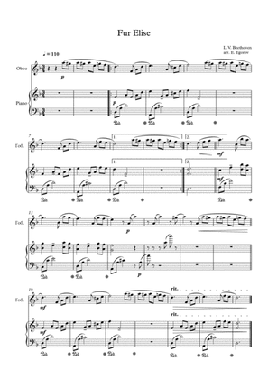 Fur Elise, Ludwig Van Beethoven, For Oboe & Piano