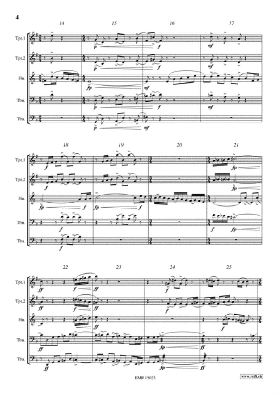 Flash Brass Quintet scores gallery preview page 4