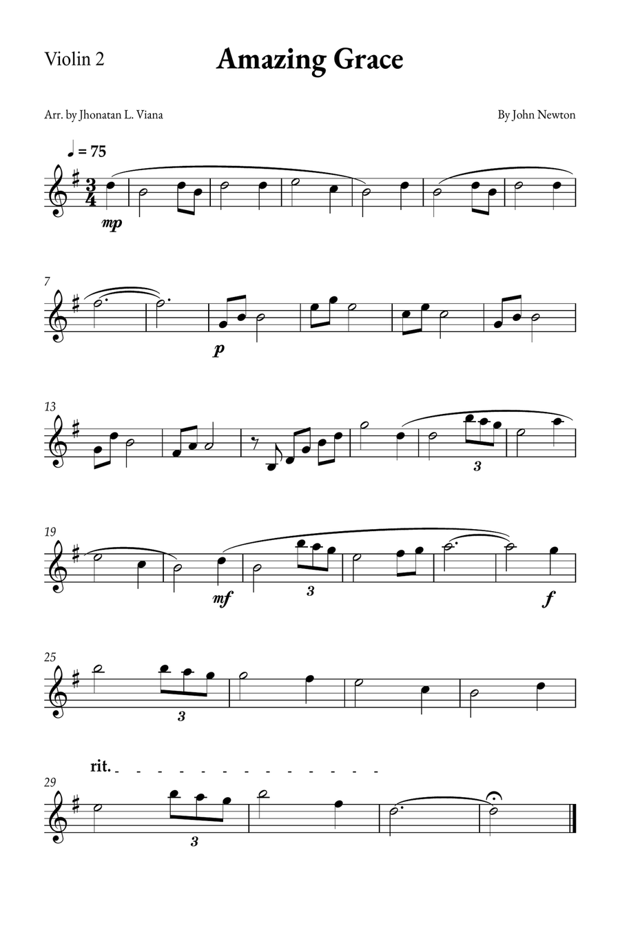 Amazing Grace String Quartet scores gallery preview page 5