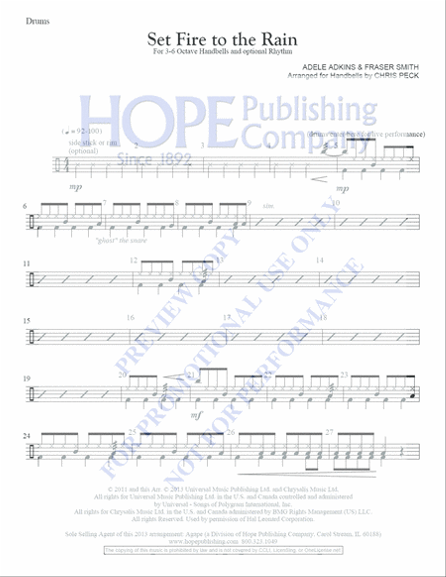 Set Fire to the Rain by Adele Adkins 5-Octaves - Sheet Music page 8