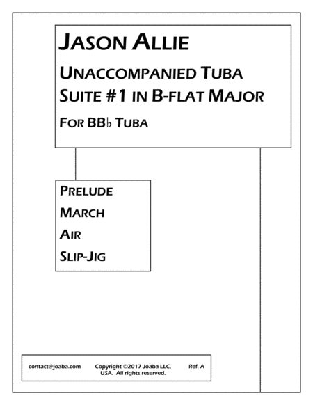 Unaccompanied Tuba Suite #1 in B-flat Major image number null