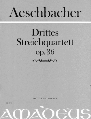 Book cover for Third String Quartet op. 36