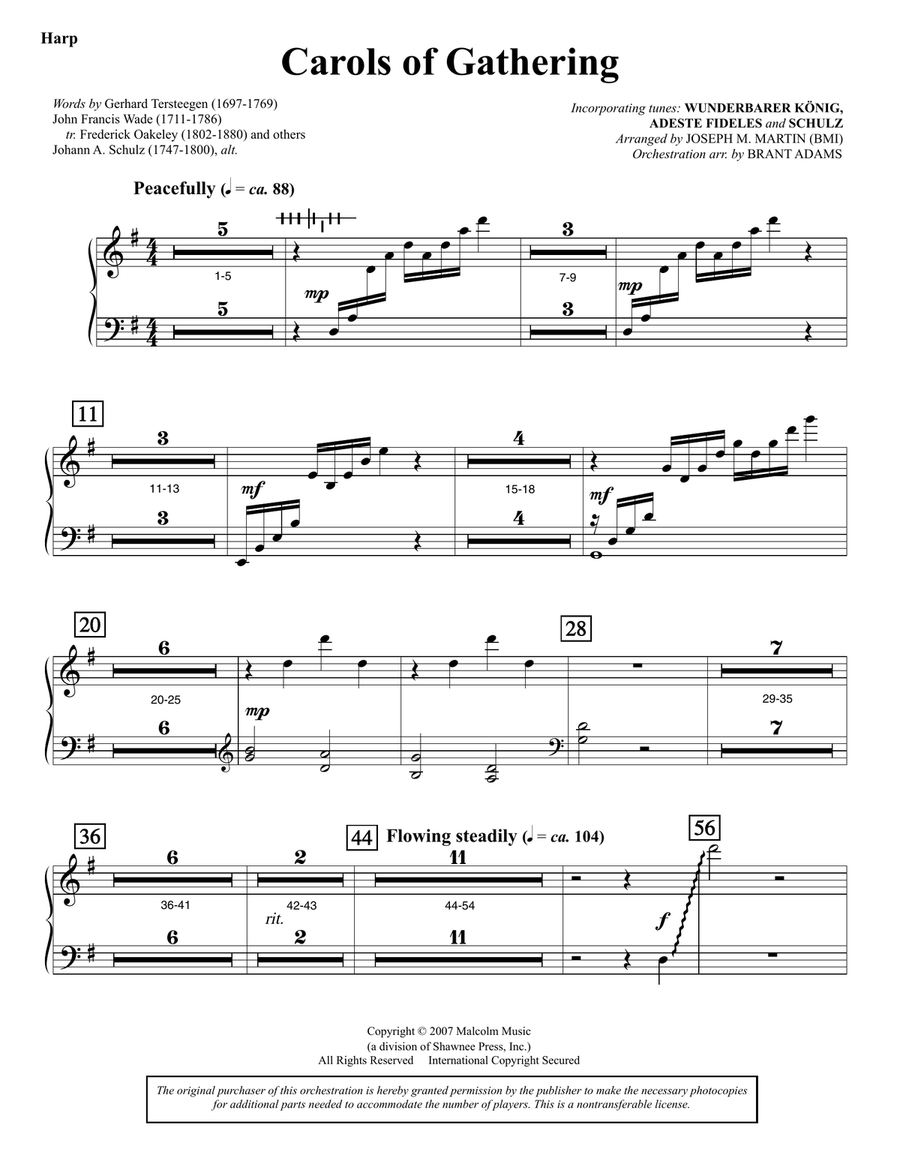 Carols Of Gathering (from Season Of Wonders) - Harp
