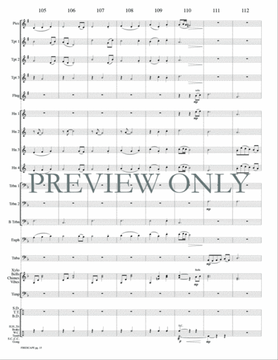 Firescape Firescape Small Ensemble scores gallery preview page 17