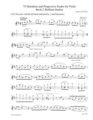 Mazas 75 Melodious & Progressive Etudes for Violin Book 2, No. 57