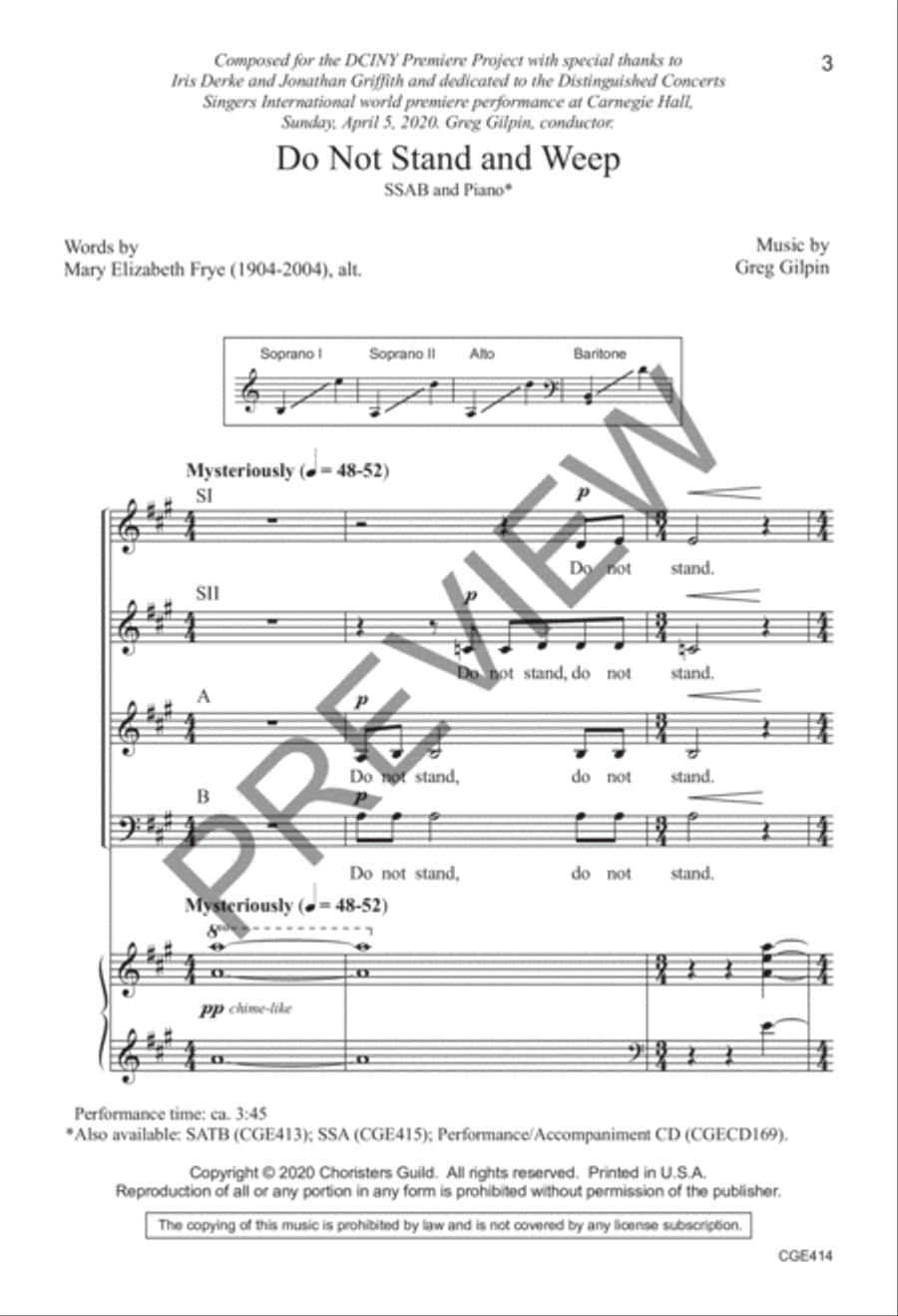 Do Not Stand and Weep (SSAB)B SSA scores gallery preview page 2