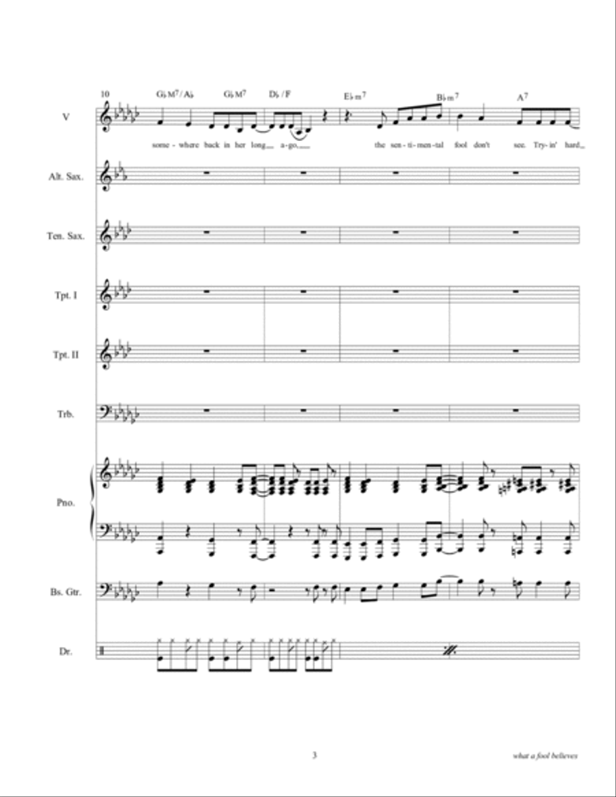 What A Fool Believes Tenor Saxophone scores gallery preview page 5