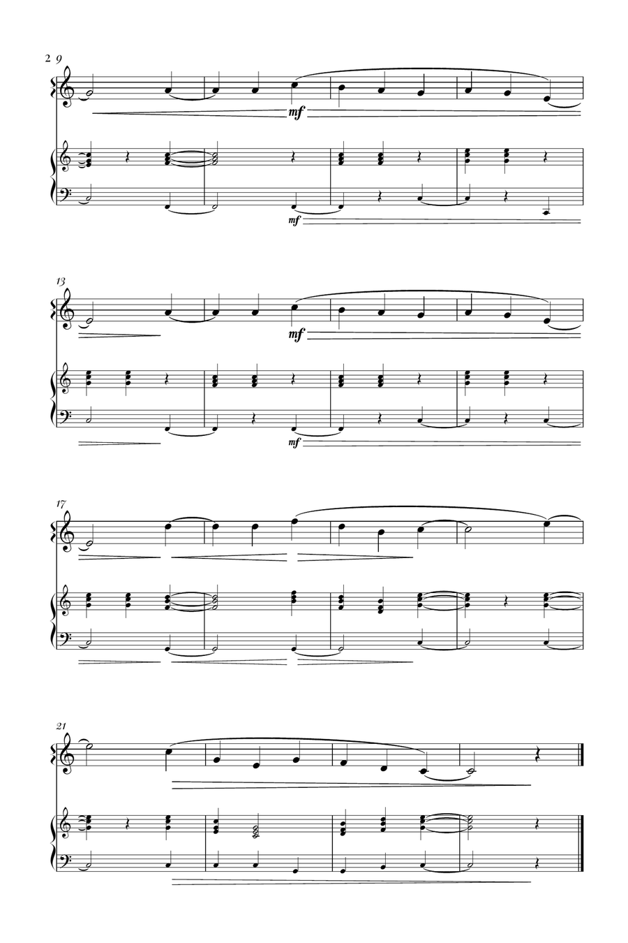 Silent Night Alto Saxophone scores gallery preview page 2