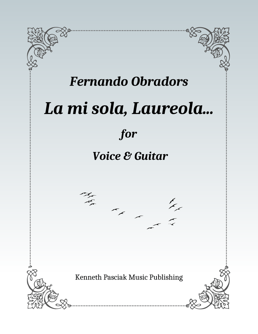 La mi sola, Laureola (for Voice and Guitar) Chamber Music scores gallery preview page 1