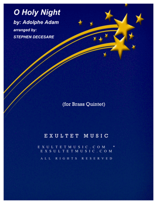 Book cover for O Holy Night (for Brass Quintet and Piano)