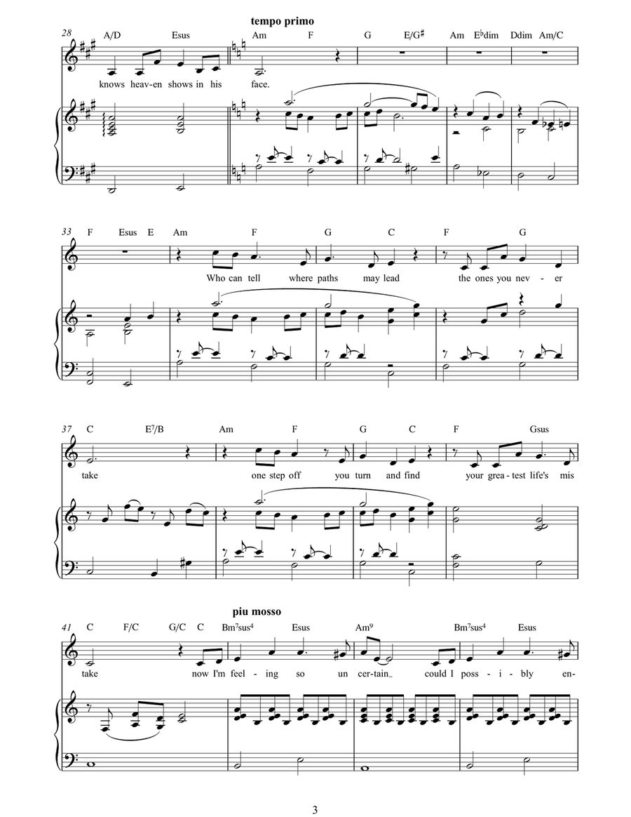 Heaven Knows Heaven Knows Easy Piano scores gallery preview page 3