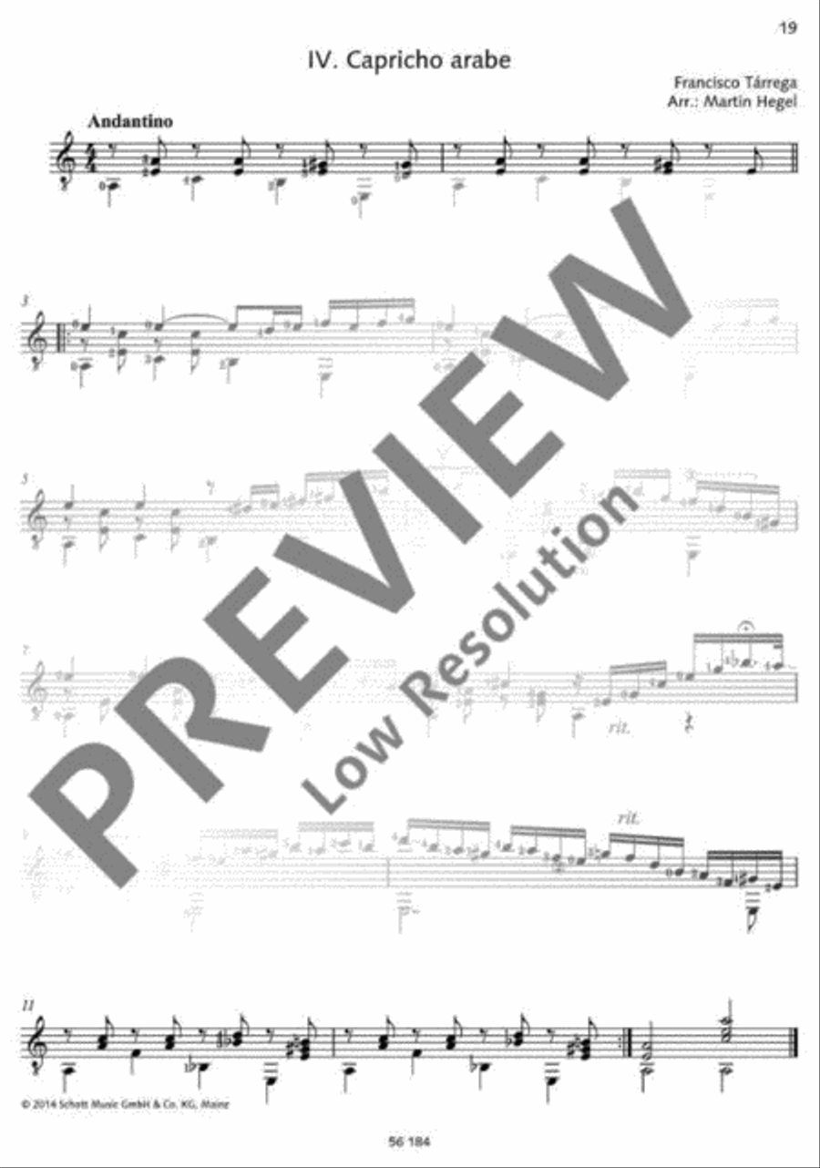 Tárrega for Guitar Classical Guitar scores gallery preview page 20