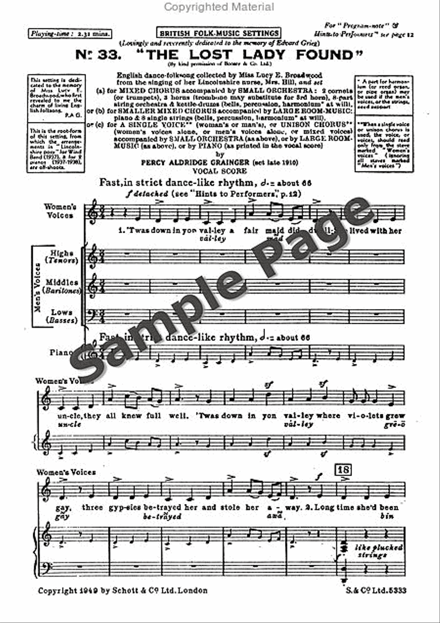 The lost lady found Mixed Choir scores gallery preview page 2