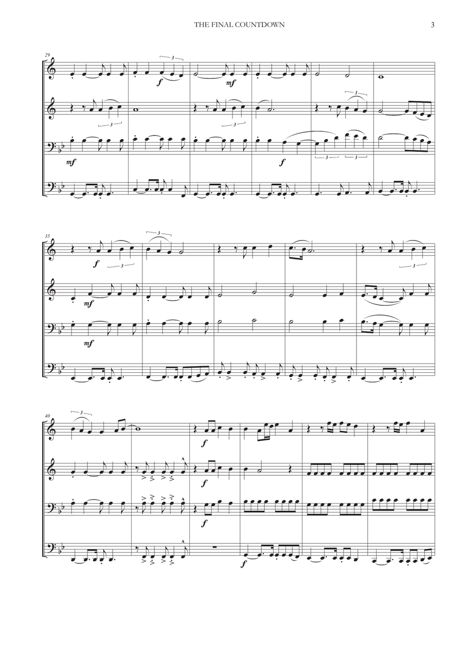 Final Countdown Brass Ensemble scores gallery preview page 5