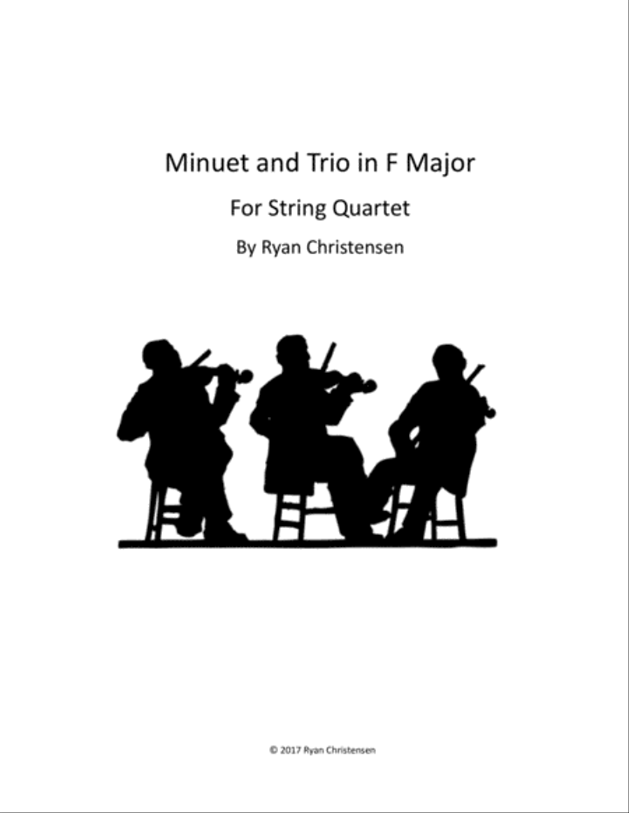 Minuet and Trio in F Major String Quartet scores gallery preview page 1