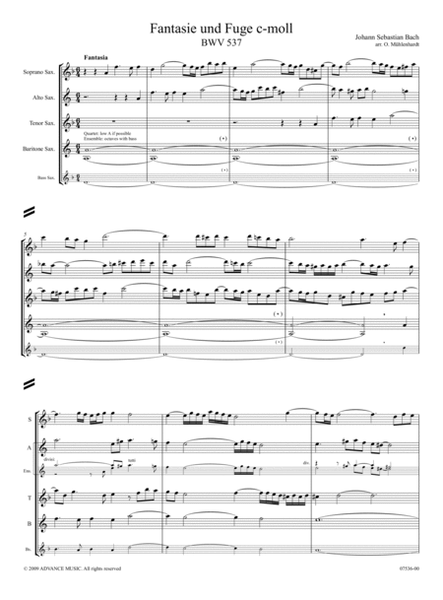 Fantasie und Fuge c-Moll, BWV 537