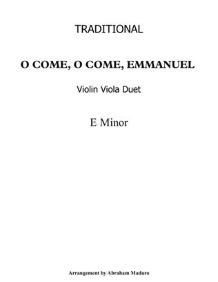 Book cover for O Come, O Come, Emmanuel Violin Viola Duet-Score and Parts