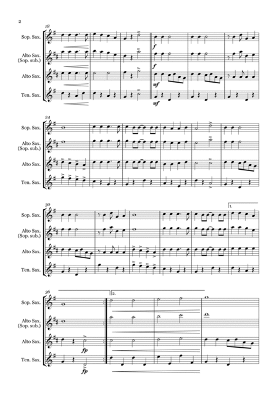 Jingle Bells - Saxophone trio (SAT/AAT) image number null