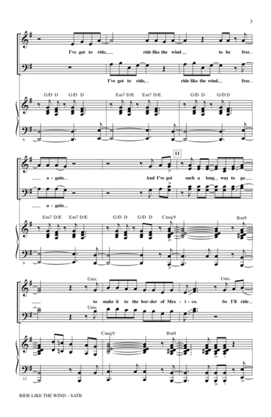 Ride Like The Wind Ride Like The Wind 4-Part scores gallery preview page 2