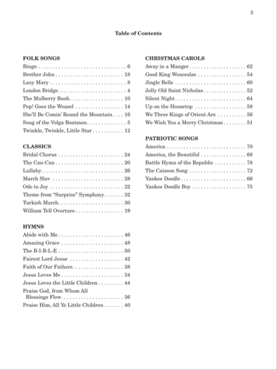 Pre-Reading Book of Favorites Easy Piano scores gallery preview page 2