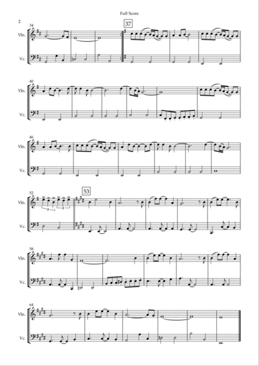 You'll Be In My Heart String Duet scores gallery preview page 2
