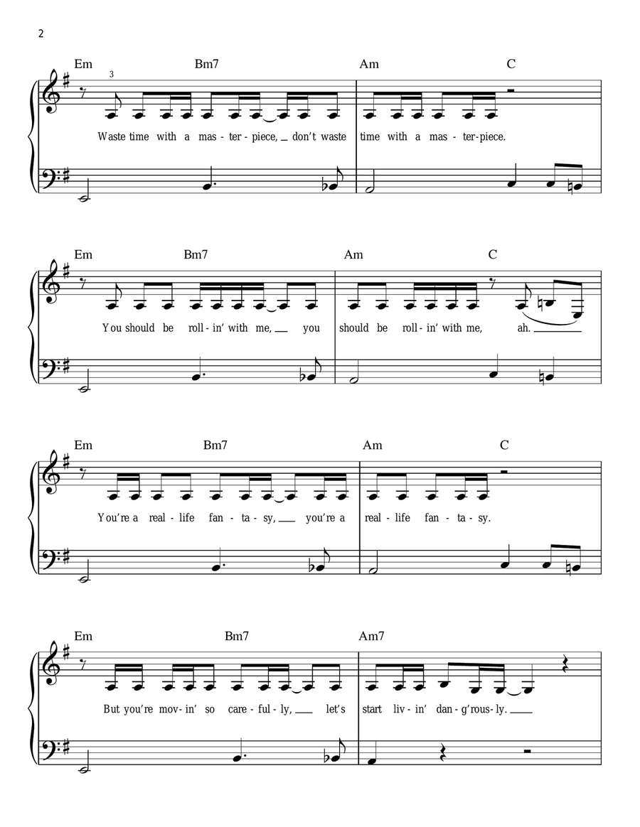 Cake By The Ocean Easy Piano scores gallery preview page 2