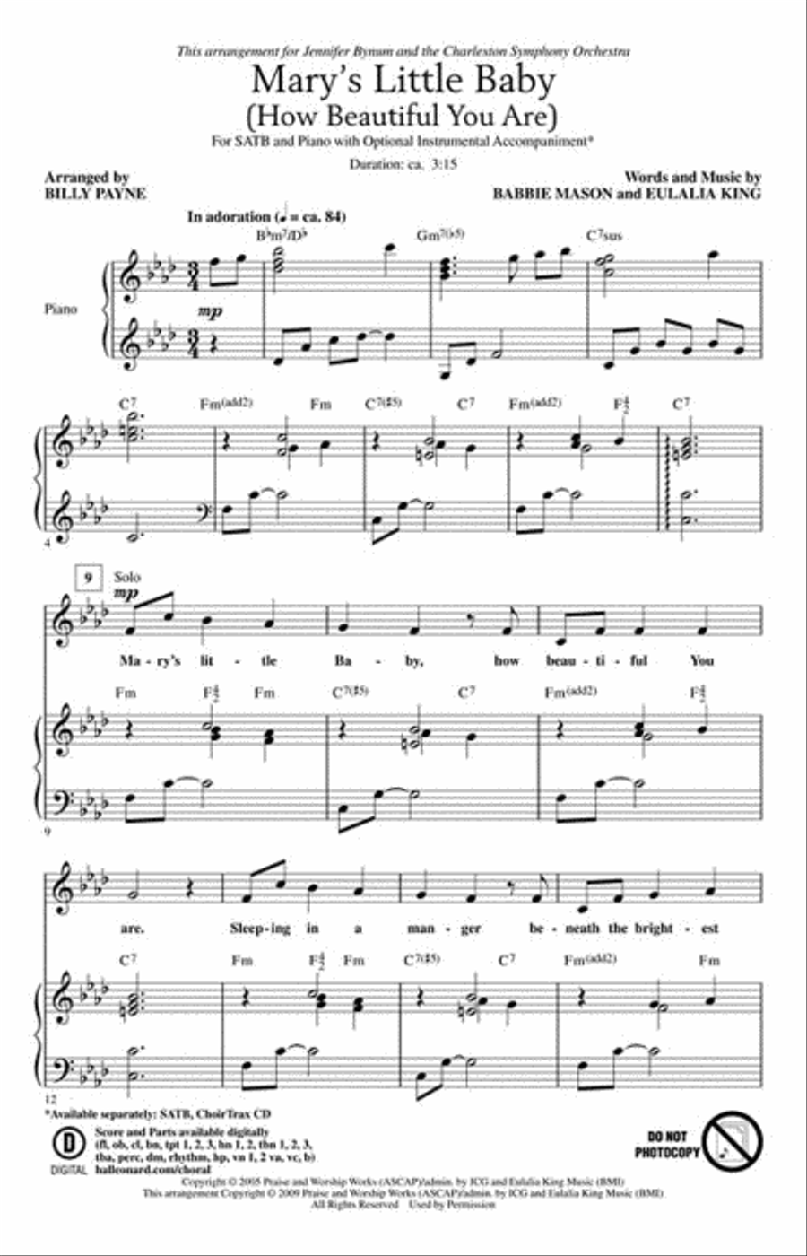 Mary's Little Baby Mary's Little Baby 4-Part scores gallery preview page 2