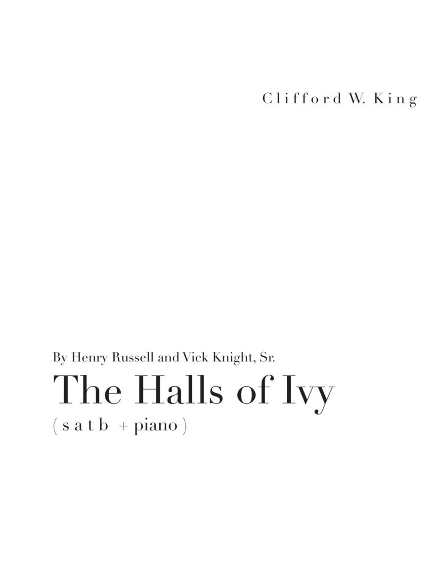The Halls Of Ivy 4-Part scores gallery preview page 1