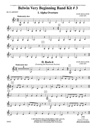 Belwin Very Beginning Band Kit #3: 1st B-flat Clarinet