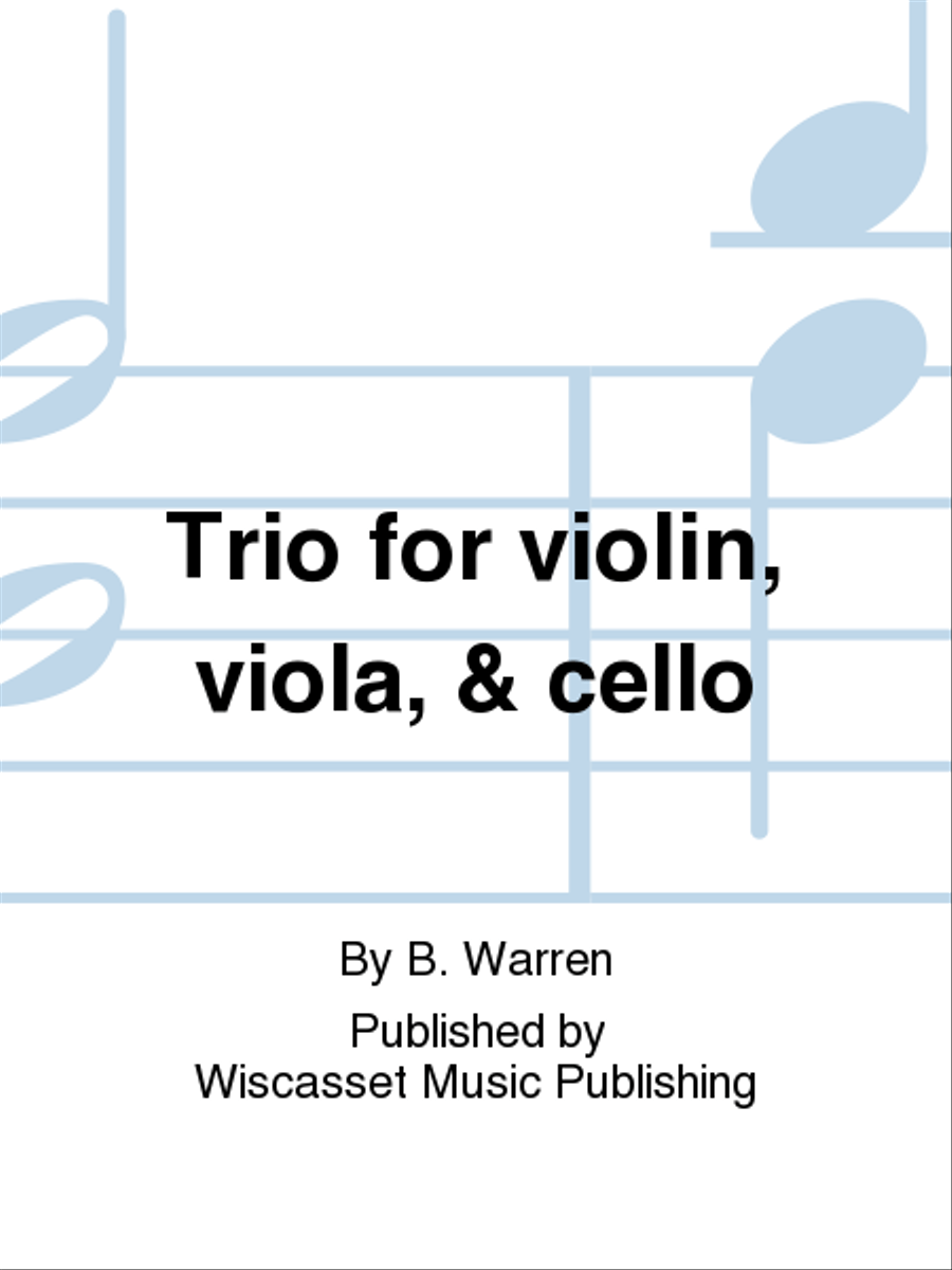 Trio for violin, viola, & cello String Trio scores gallery preview page 1