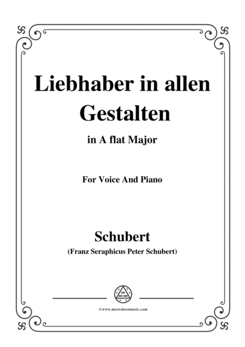 Schubert-Liebhaber in allen Gestalten,in A flat Major,for Voice&Piano image number null