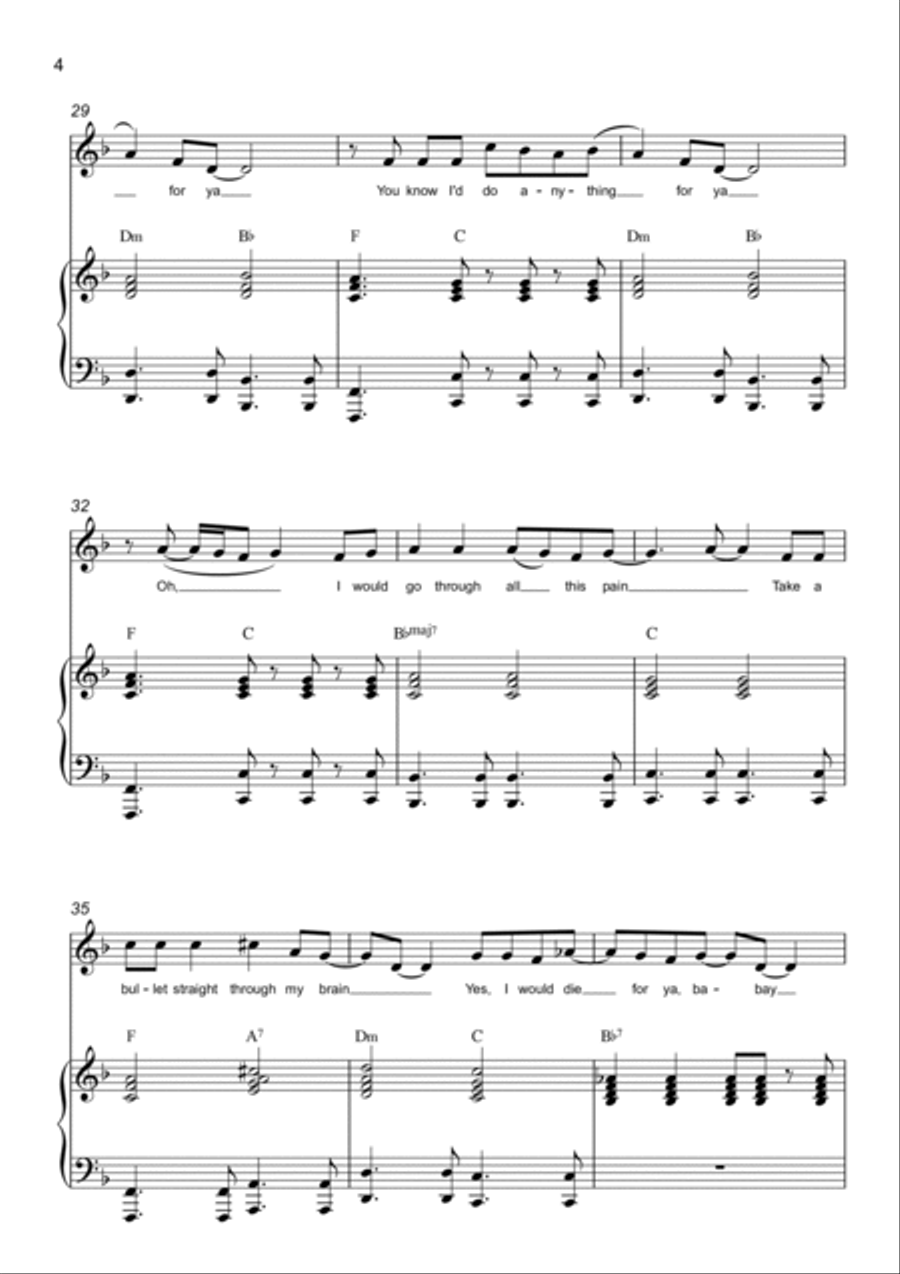 Catch A Grenade (hooligan's Mix) Piano, Vocal, Guitar scores gallery preview page 4