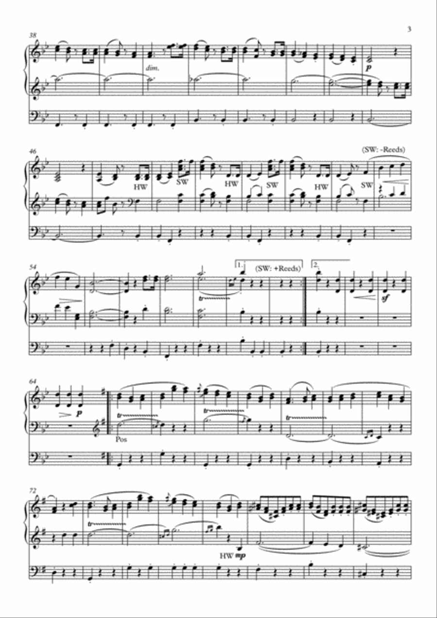 F. Mendelssohn Allegro vivace 2nd mvmt from Symphony No. 5 'Reformation' Organ Solo scores gallery preview page 3