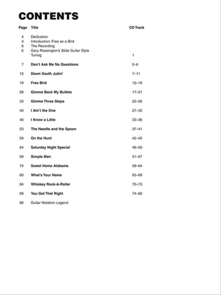 Lynyrd Skynyrd Lynyrd Skynyrd Electric Guitar scores gallery preview page 3