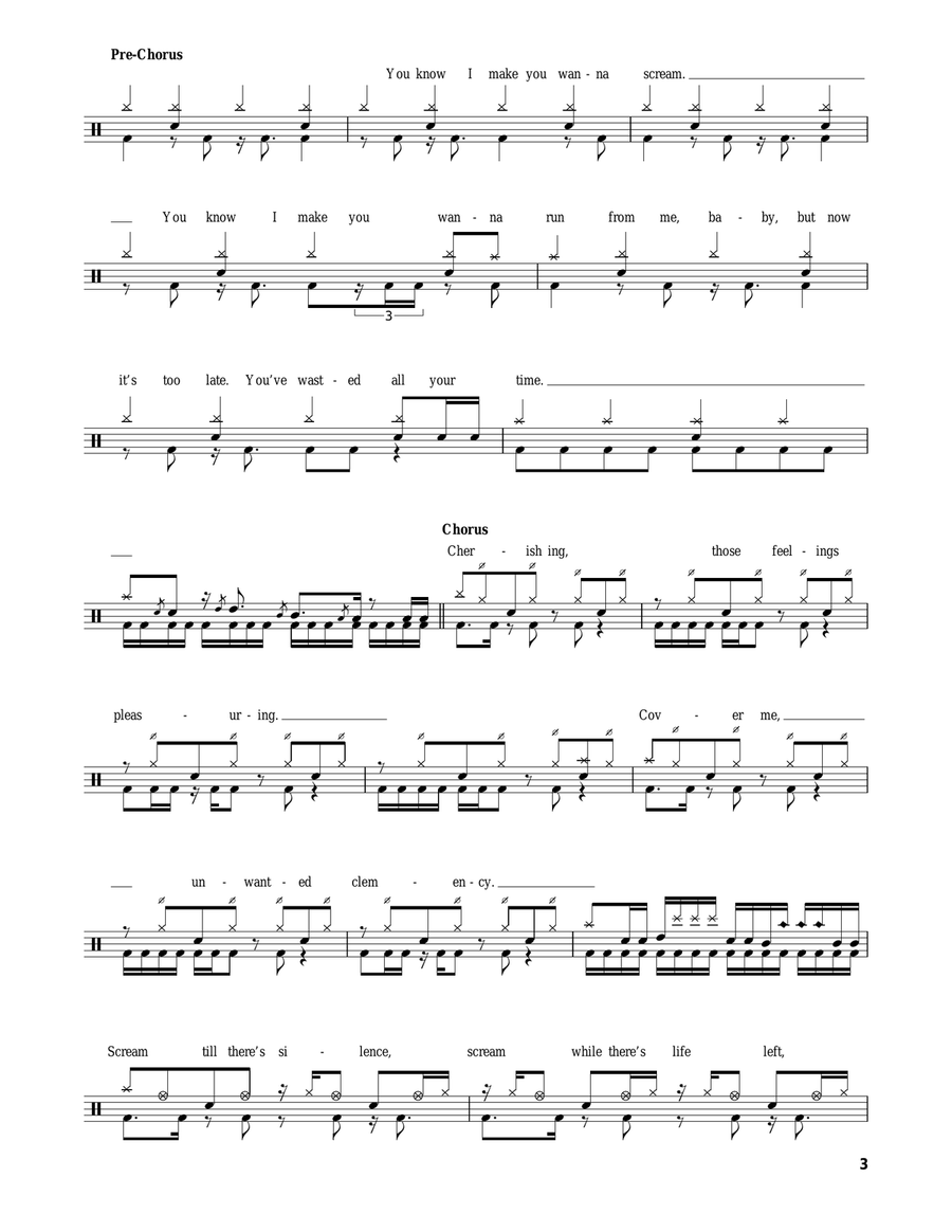 Scream Scream Drum Set scores gallery preview page 3